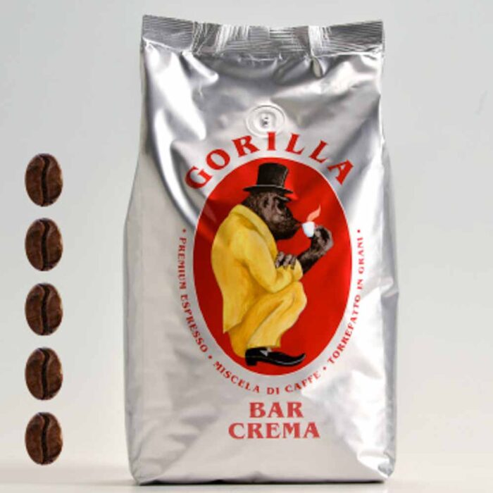 Gorilla Kaffe Bar Crema silber